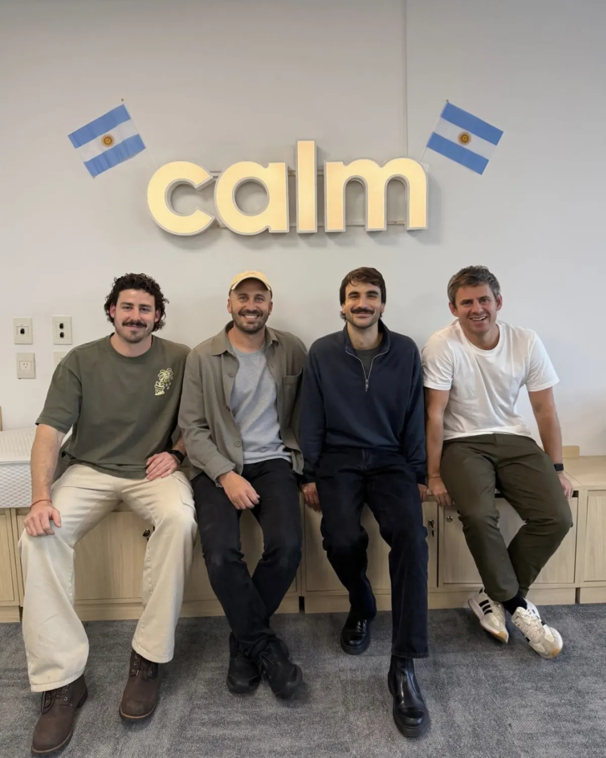 El equipo directivo de Calm en su primera Buildathon